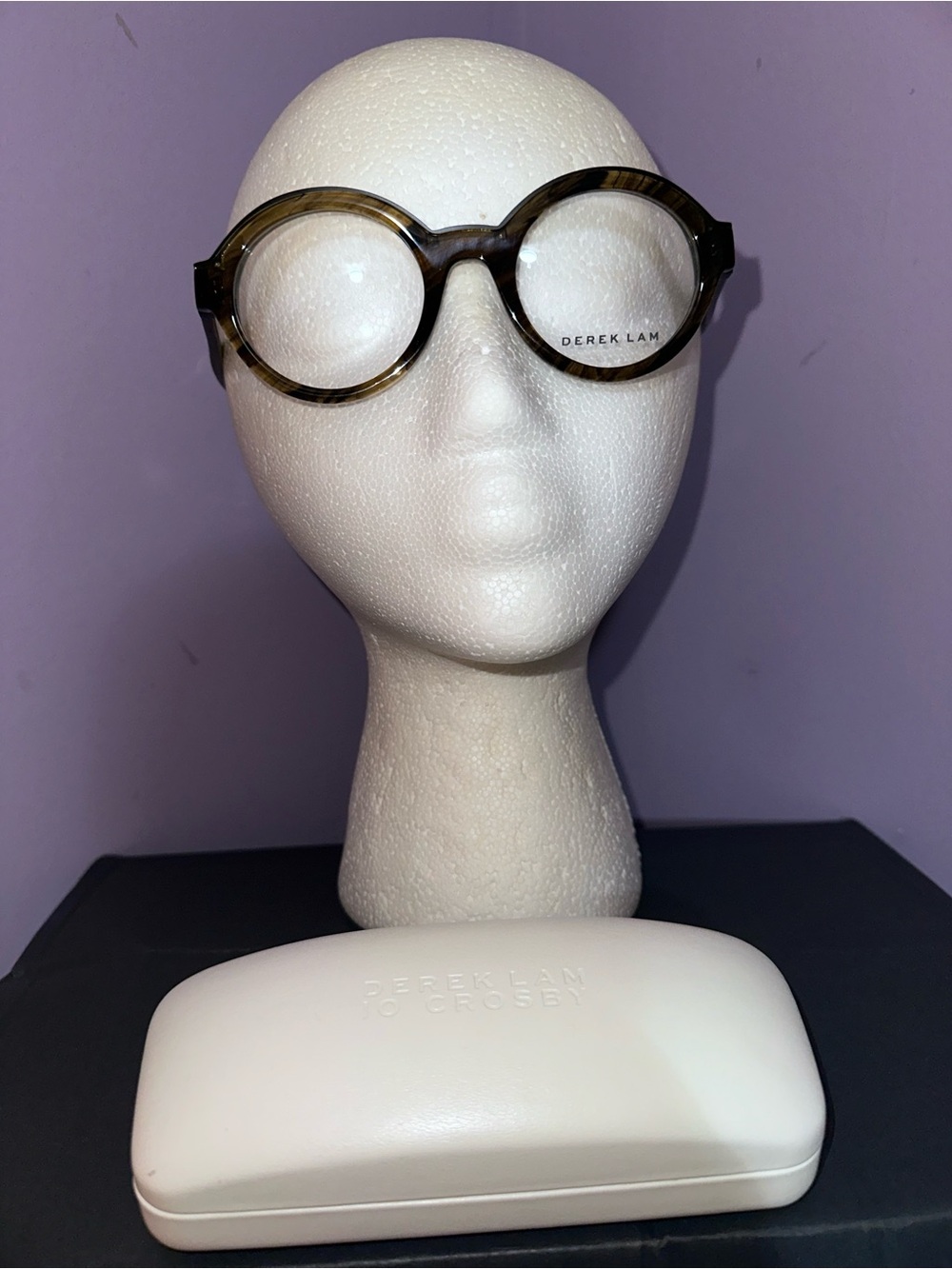Derek Lam Round Tortoiseshell Frame Glasses - Green/Brown